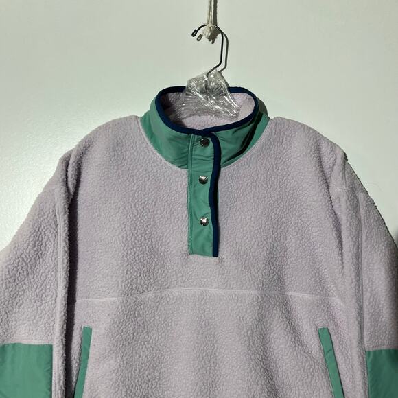 The North Face Cragmont 1/4 Snap Fleece Purple/Green Sweater Women’s Size Medium - Picture 2 of 8
